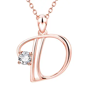 Ожерелье-цепочка с подвеской Для женщин, инкрустированное кубическим цирконием с английскими буквами, Ювелирный Подарок
