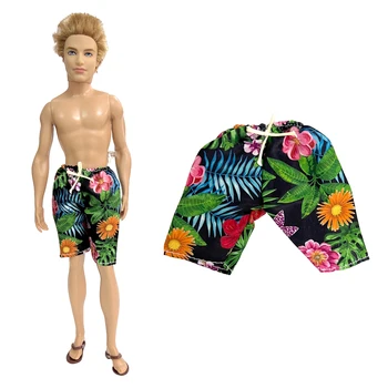 Официальный купальник NK, 1 шт., брюки с цветочным узором, модные шорты для куклы Кен, Летняя пляжная одежда для куклы 1/6 мужского пола, аксессуары для куклы