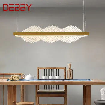 Современный подвесной светильник TEMAR LED, Китайский Креативный Простой дизайн, Золотая Потолочная люстра для домашнего Чайного домика, столовой