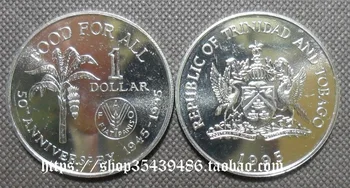 Памятная монета Тринидада и Тобаго в юанях к 50-летию ФАО, 1995 год100% Оригинал