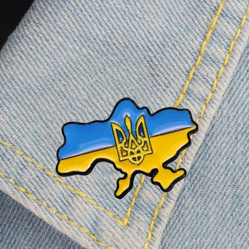 Мужчины и женщины из сплава Значок с национальным гербом Украины, булавка на лацкане, значки для одежды