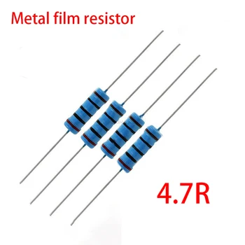 20шт 4,7 Ом 2 Вт 4,7 R 4R7 металлический пленочный резистор Ошибка 1%