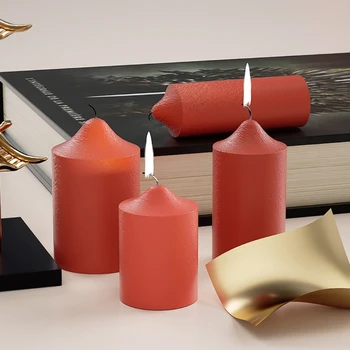 Цилиндрическая форма, силиконовая форма для изготовления свечей, форма в полоску для мыла ручной работы 