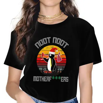 Женская футболка Pingu Motherfu, топы Noot Noot, винтажные футболки с круглым вырезом и короткими рукавами, новое поступление, футболка