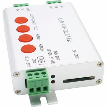 Светодиодный контроллер H801SB, программируемый, 1 Порт привода 2048 пикселей, работает с SD-картой или без нее, поддерживает WS2812, WS2811 и т. Д