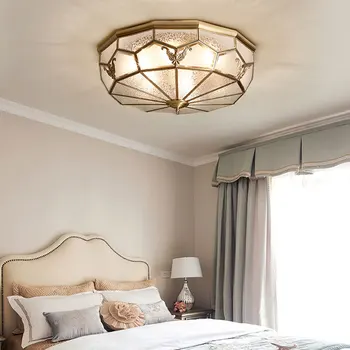 Современный роскошный дизайн в золотисто-медном стиле, светодиодный потолок для гостиной, столовой, кухни, спальни, лампы для прохода, Латунная люстра