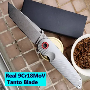Новейший Дизайн Chamberlain Real 9Cr18Mov Tanto Blade Стальная Ручка Шарикоподшипник Охотничий Тактический Открытый EDC Инструмент Складной Походный Нож