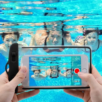 Универсальная прозрачная водонепроницаемая сумка для мобильного телефона, трехслойная герметичная Дрейфующая Пляжная рыбалка под водой, 6-дюймовый сухой мешок для плавания