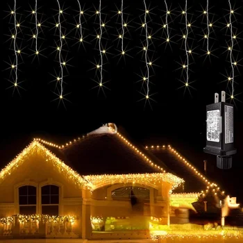 Наружные светодиодные фонари в виде сосулек, занавески для спальни, Низковольтные Трансформаторные гирлянды, Рождественские украшения, Цветные гирлянды.