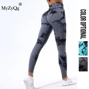 MyZyQg, женские штаны для йоги, Бесшовные спортивные штаны для фитнеса, женские леггинсы для бега с высокой талией, леггинсы для спортзала