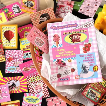 50 Листов Ретро-разрываемых декоративных наклеек Creative Life Food Книга для коллажей Материал для скрапбукинга DIY