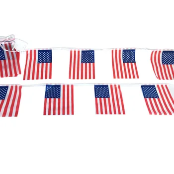 ZXZ США овсянка flag14cmx21cm 20 шт./компл. строка Американского Флага Америка США Овсянка Баннер маленькие флаги США строка домашнего декора баннер