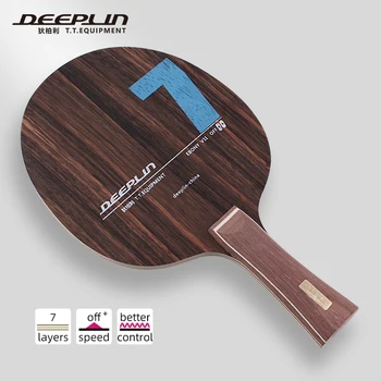 Оригинальная ракетка для настольного тенниса DeeplinProfessional Professional Offensive Лезвие высокого качества из черного дерева 7 Составная доска