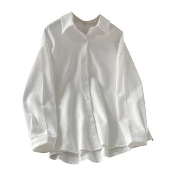Рубашки YIZBAO Весенняя белая рубашка маленькие новые леггинсы топ дизайн sense пальто рубашка