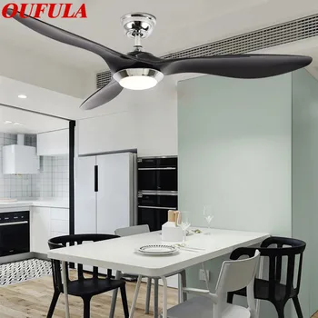 Современные потолочные вентиляторы OUFULA, лампы с дистанционным управлением, современные модные украшения для столовой, спальни