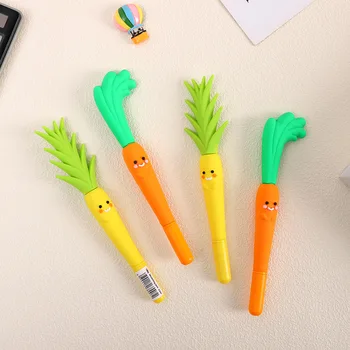 Милые ручки Канцелярские принадлежности в корейском стиле, Новая мягкая ручка с ананасом, милая морковка, креативный подарок, ручка на водной основе, Школьные принадлежности для студентов