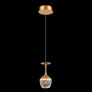 Креативный хрустальный подвесной светильник TEMAR для бара, гостиной, обеденного стола, Роскошная Золотая люстра с 3 головками, лампа из бокала для вина