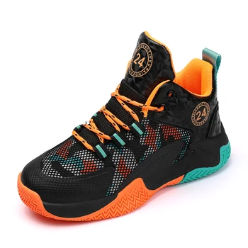 2023 Новые баскетбольные кроссовки для подростков, дышащие баскетбольные кроссовки для мальчиков, нескользящие кроссовки с высоким берцем для девочек, тренировочная спортивная обувь