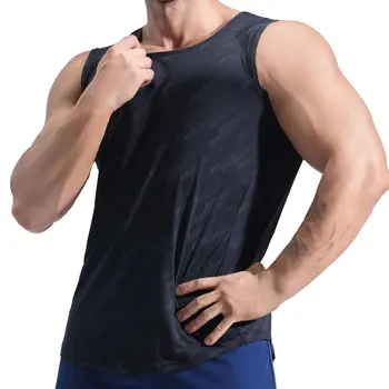 Мужская летняя быстросохнущая сексуальная жилетка без рукавов с коротким рукавом для бега и фитнеса, дышащая спортивная футболка для тренажерного зала, рубашка для фитнеса