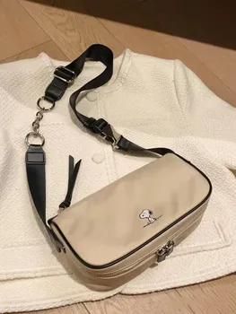 Сумка Snoopy Messenger сумка через плечо 2022 новая повседневная сумка для мультяшной девочки широкополосная
