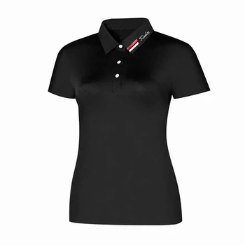 Летние женские рубашки для гольфа для фитнеса с короткими рукавами, впитывающие пот, для занятий спортом на открытом воздухе, Дышащая быстросохнущая рубашка поло для гольфа