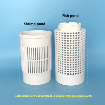 Антиблокирующий слив сточных вод, Тип фильтра для рыбного пруда, труба для интубации отходов, Сливное отверстие для пруда для аквакультуры, слив для цветов в туалете