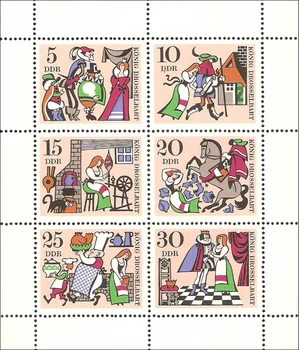 Почтовая марка Германии, 1967, сказка, настоящий оригинал, коллекция марок, MNH
