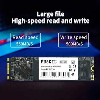 PUSKILL M.2 NGFF SSD SATA 1 ТБ 512 ГБ 256 ГБ 128 ГБ HDD 2280 мм Жесткий Диск для Настольного Ноутбука