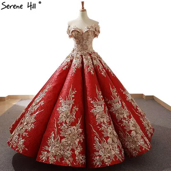 Красные свадебные платья с цветами ручной работы, расшитые блестками, с рукавами 2023, сексуальные модные роскошные свадебные платья, реальное фото 66704