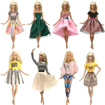 Микс Стиль, 1 шт. Модный наряд, Повседневное платье, юбка, рубашки, Одежда ручной работы для куклы Барби, Аксессуары, Игрушки для девочек 05 JJ