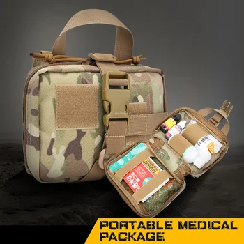 Тактическая Медицинская сумка Molle System Военная Страйкбольная Стрельба Аптечки первой помощи Походные Охотничьи наборы EDC для экстренного выживания в чрезвычайных ситуациях