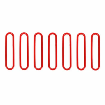 7ШТ Красный Капот Воздухозаборник Впускное Отверстие Украшение Крышка Отделка Наклейка для Jeep Wrangler JK 2007-2017