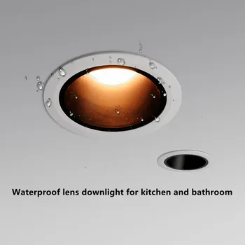 2023 Новейший водонепроницаемый светильник высокого класса с узкой боковой светодиодной подсветкой туалет кухня встроенный бытовой с антибликовым покрытием без основного освещения
