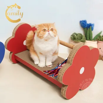 Маленькая цветочная доска для кошек, рифленая игрушка для кошек, вертикальная износостойкая игрушка для кошек