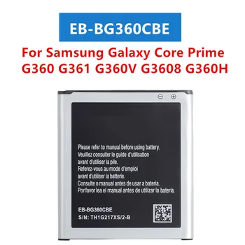 Оригинальный аккумулятор EB-BG360CBE для Galaxy Core Prime G360 G361 G360V G3608 G360H EB-BG360CBC EB-BG360BBE SM-J200F J200H