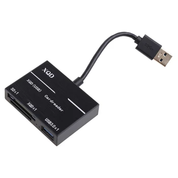 Многопортовый концентратор USB3.0 с устройством чтения карт MS/SD/M2/Tf 2 в 1 Док-станция SSD с 3 портами USB 3.0 Быстрый жесткий диск со скоростью 5 Гбит/с