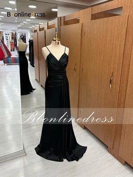 Bbonlinedress Платья Русалки для выпускного вечера для чернокожих девочек вечернее платье на бретельках с V образным вырезом и шлейфом Vestidos