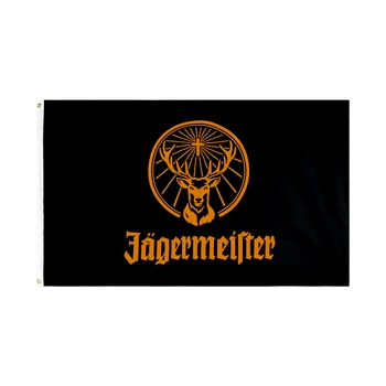 Флаг Jemony 90x150 см Черный Jagermeister Flag -Декор флага, баннер с полиэстеровым декором флага, Баннер с флагом