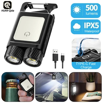 Светодиодный фонарь для палатки COB Type-C, зарядка через USB, подсветка для кемпинга, индикатор питания, открывалка для бутылок, легкий для наружного оборудования