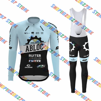 2023 Team ABLOC CT Комплект велосипедной майки Нагрудник С длинным рукавом Conjunto Одежда для шоссейных велосипедов Платье Костюм Велосипедная рубашка Лето