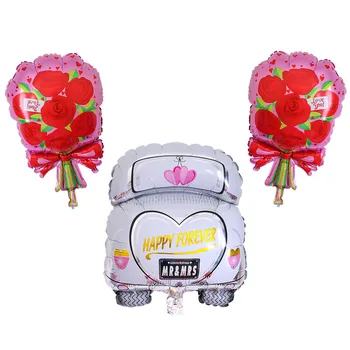 Свадебные принадлежности Свадебный автомобиль Воздушный шар из майлара Воздушный шар из декоративной Розы