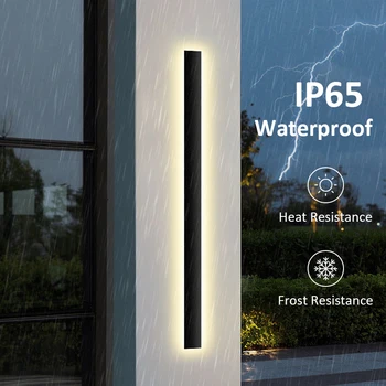Новый дизайн светодиодного освещения IP65 Высококачественная Матовая поверхность Металлический корпус лампы Наружный Настенный светильник с черной полосой