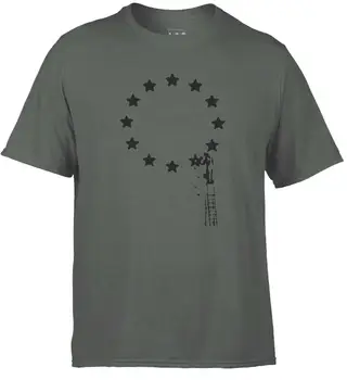 Футболка Banksy Europe (Brexit в ЕС) - мужская серая футболка Soft Comfort Feel.