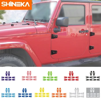 SHINEKA ABS, наружные ворота, дверца двигателя, петля для капота, Декоративная накладка, 4-дверные аксессуары для Jeep Wrangler JK 2007-2017