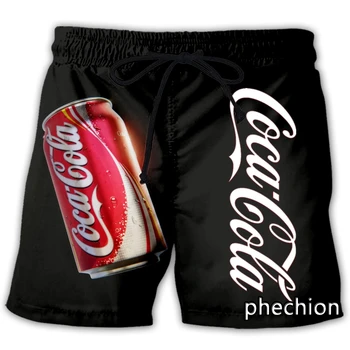 phechion/ Новые модные мужские / женские повседневные шорты с 3D принтом Coke, модная уличная одежда, Мужские свободные спортивные шорты T91