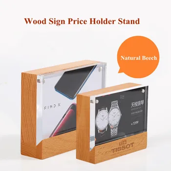 100x70 мм Магнитная рекламная вывеска, подставка для карточек, деревянный акриловый стол, настольное меню, держатель ценника, бирки