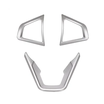 3ШТ Серебряная отделка крышки рулевого колеса Рамка кнопки рулевого колеса для Ford Fusion Mondeo 2013-2019