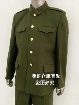 Китайская военная форма Зимний плотный мужской шерстяной костюм зеленого цвета 87-х годов, включая офицерские брюки