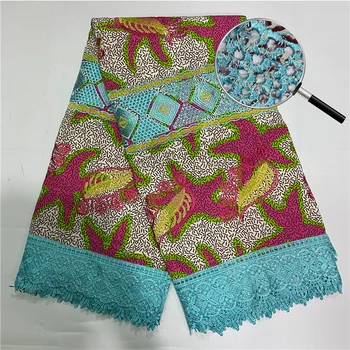 Высококачественные роскошные африканские восковые ткани Анкара, вышивка, Нигерийское свадебное кружево Aso obi, материал 5 ярдов, пошив для женского платья