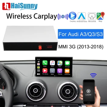 Беспроводная Модернизация CarPlay Для Audi A3 Q3 S3 8P 8V 8I 8U MMI 3G Поддержка Автоматического Обратного Экрана Мультимедийный Автомобильный Декодер воспроизведения Для Audi